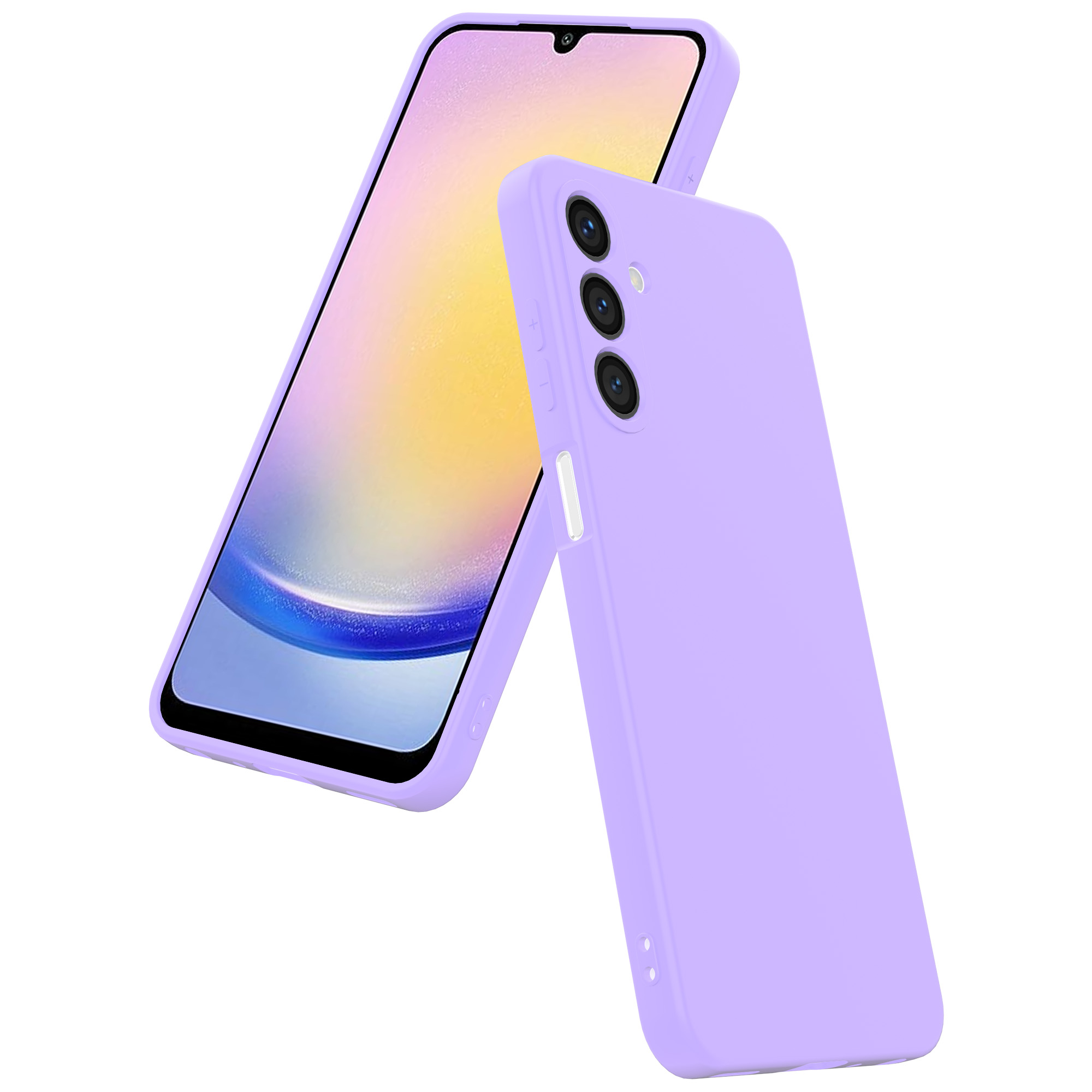 Samsung Galaxy A25 siliconen telefoonhoesje met zachte binnenkant paars (4)