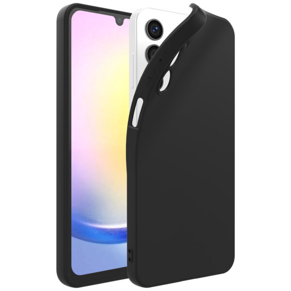 Samsung Galaxy A25 siliconen telefoonhoesje met zachte binnenkant zwart (1)