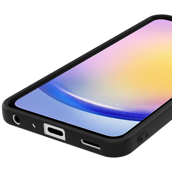 Samsung Galaxy A25 siliconen telefoonhoesje met zachte binnenkant zwart (3)