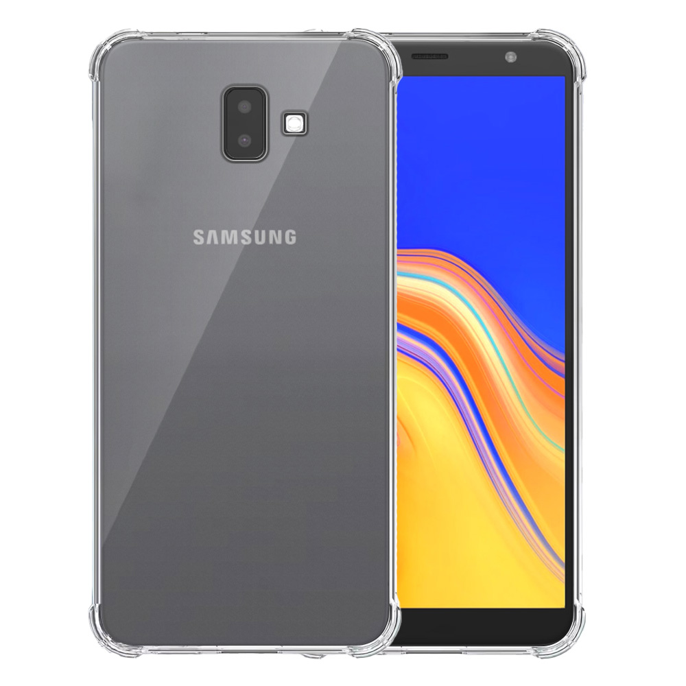 Samsung Galaxy J6 Plus transparant hoesje met stootrand