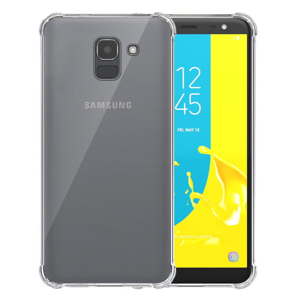 Samsung Galaxy J6 transparant hoesje met stootrand
