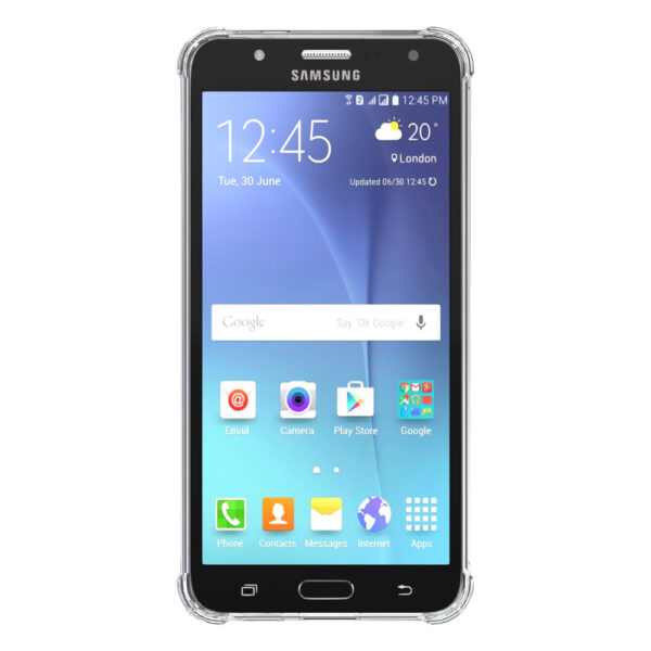 Samsung Galaxy J7 2015 transparant hoesje met stootrand 2