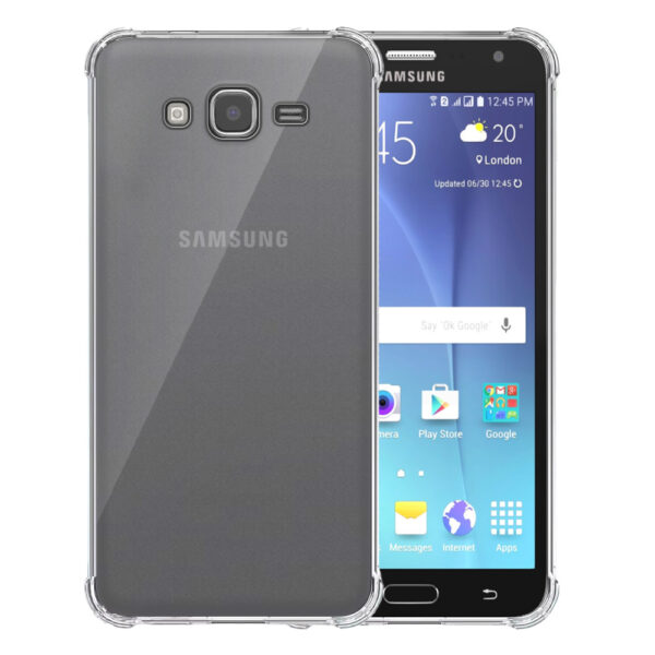 Samsung Galaxy J7 2015 transparant hoesje met stootrand