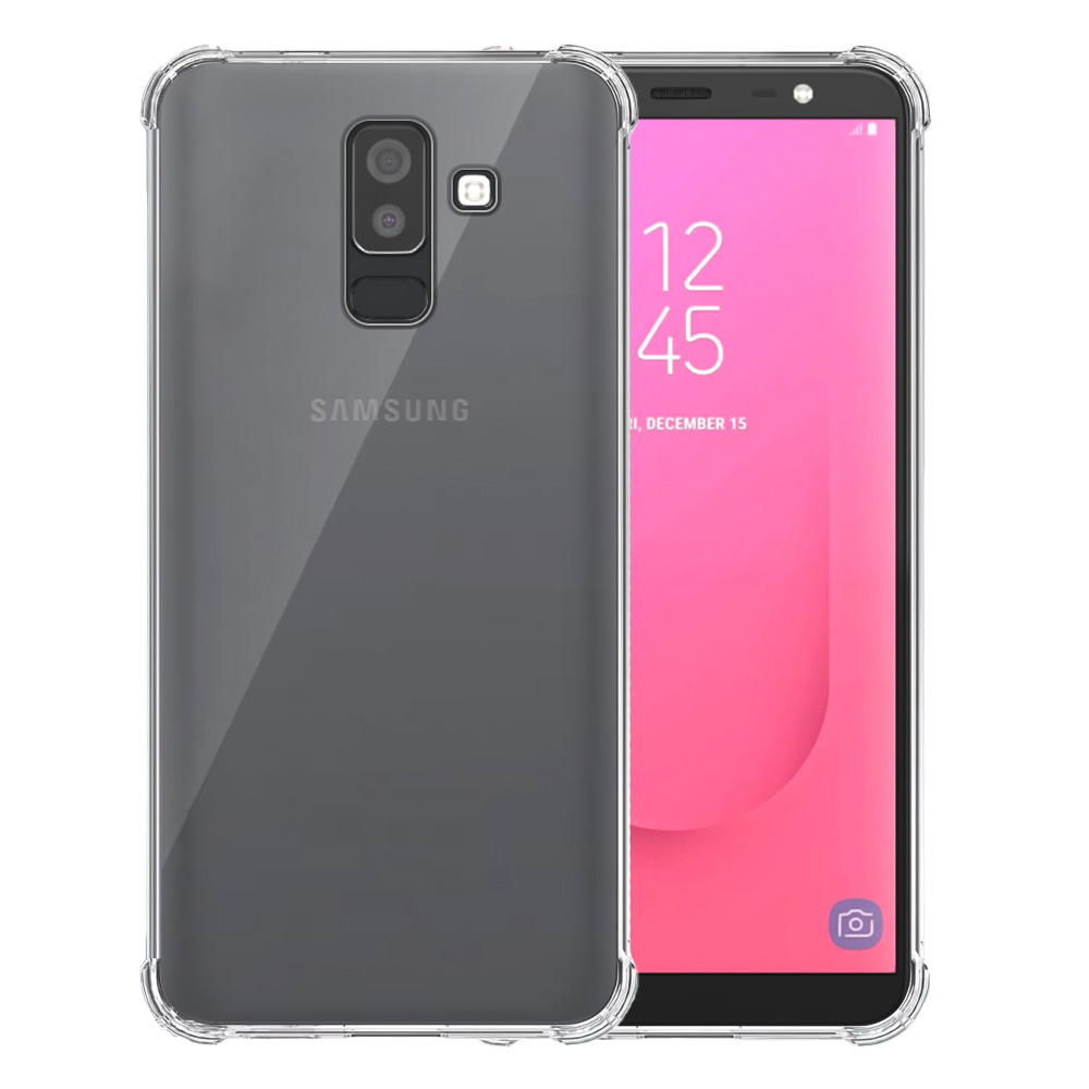Samsung Galaxy J8 transparant hoesje met stootrand