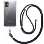 Samsung Galaxy M31s transparant hoesje met afneembaar koord en stootrand