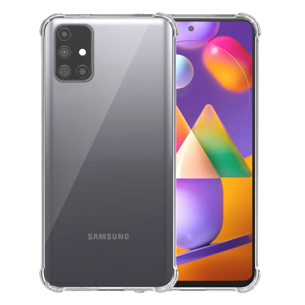 Samsung Galaxy M31s transparant hoesje met stootrand
