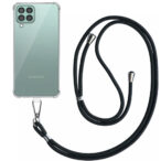 Samsung Galaxy M33 transparant hoesje met afneembaar koord en stootrand