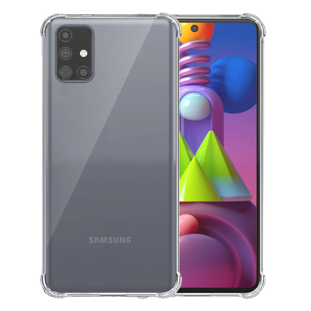 Samsung Galaxy M51 transparant hoesje met stootrand