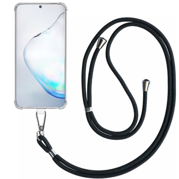 Samsung Galaxy Note 10 Plus transparant hoesje met afneembaar koord en stootrand 1