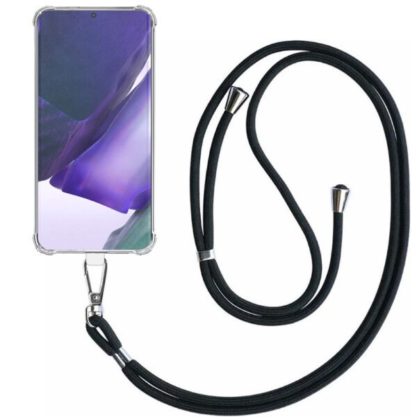 Samsung Galaxy Note 20 Ultra transparant hoesje met afneembaar koord en stootrand 1