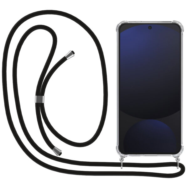 Samsung Galaxy S24 FE transparant hoesje met koord en stootrand