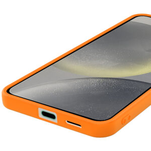 Samsung Galaxy S24 Plus siliconen telefoonhoesje met zachte binnenkant oranje (3)