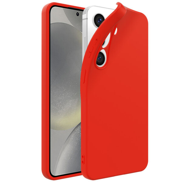Samsung Galaxy S24 Plus siliconen telefoonhoesje met zachte binnenkant rood (1)