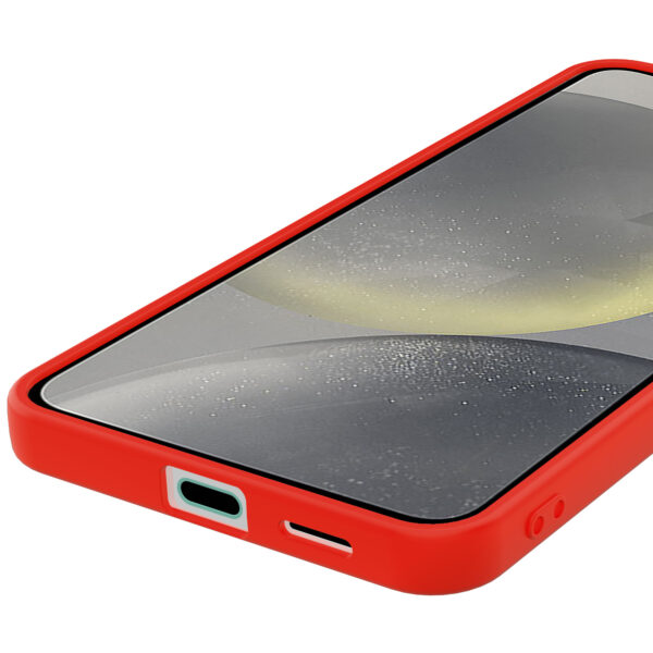 Samsung Galaxy S24 Plus siliconen telefoonhoesje met zachte binnenkant rood (3)