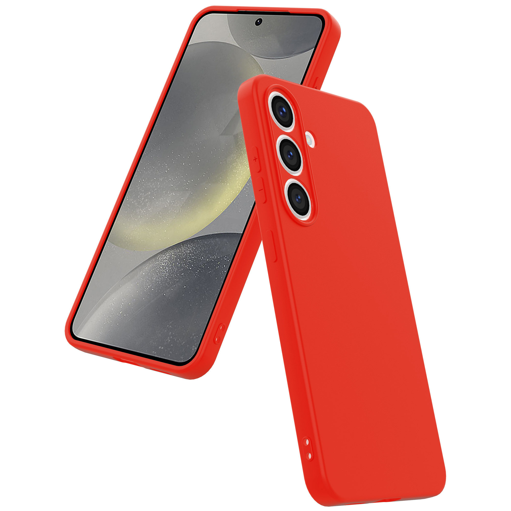 Samsung Galaxy S24 Plus siliconen telefoonhoesje met zachte binnenkant rood (4)
