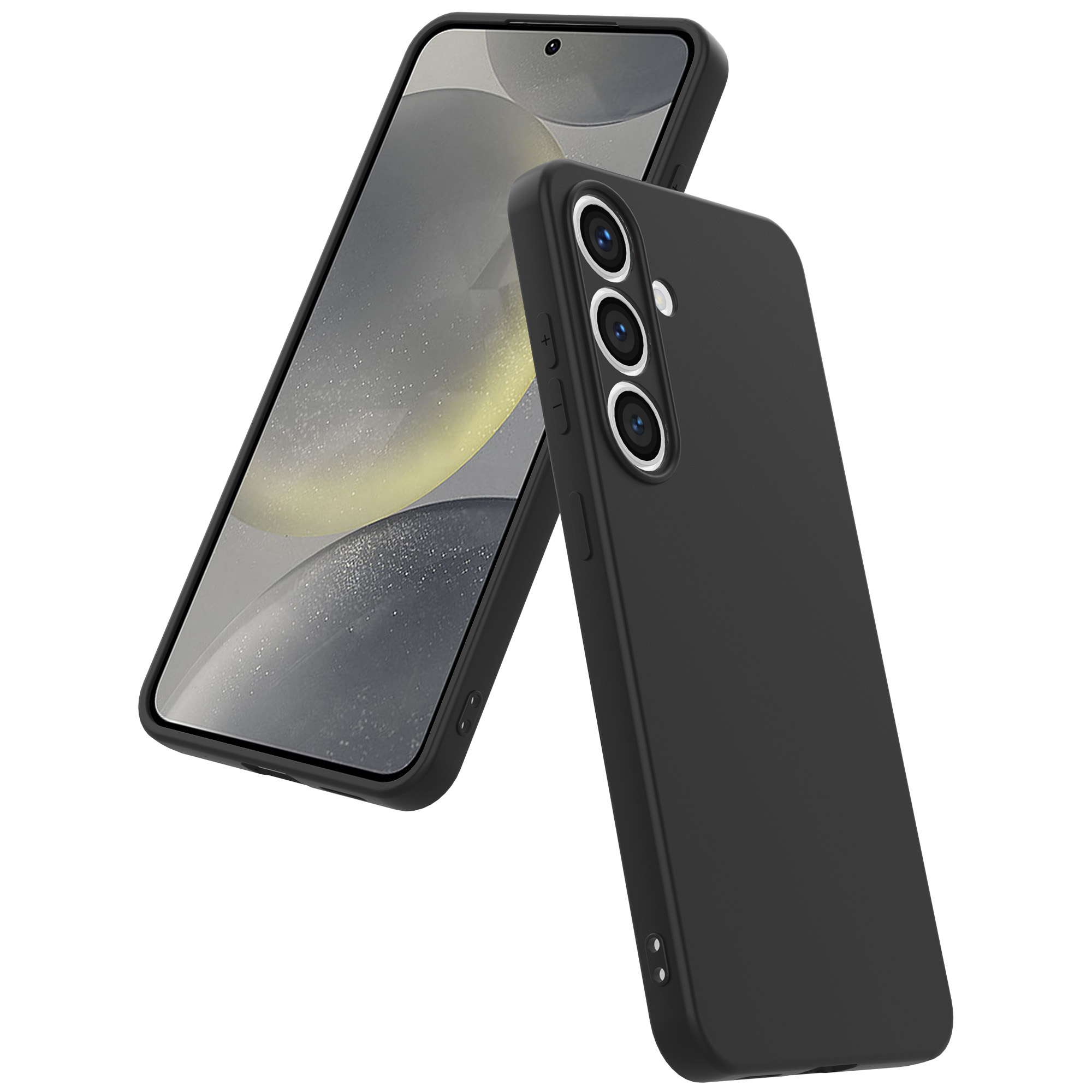 Samsung Galaxy S24 Plus siliconen telefoonhoesje met zachte binnenkant zwart (4)