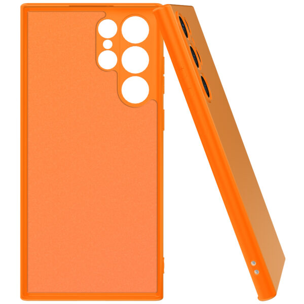 Samsung Galaxy S24 Ultra siliconen telefoonhoesje met zachte binnenkant oranje (5)