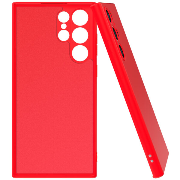 Samsung Galaxy S24 Ultra siliconen telefoonhoesje met zachte binnenkant rood (5)