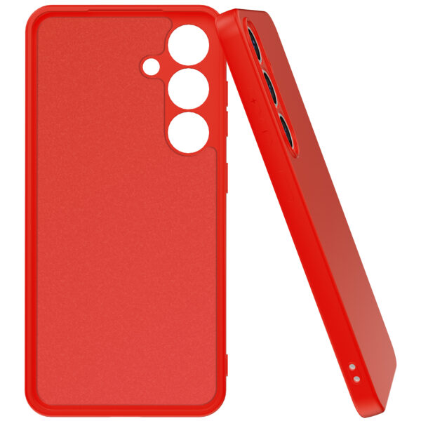 Samsung Galaxy S24 siliconen telefoonhoesje met zachte binnenkant rood (5)