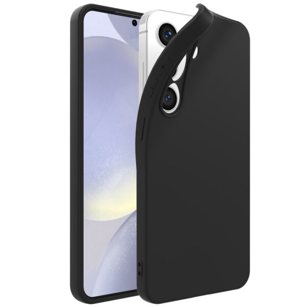 Samsung Galaxy S24 siliconen telefoonhoesje met zachte binnenkant zwart (1)