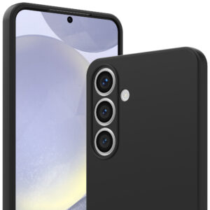 Samsung Galaxy S24 siliconen telefoonhoesje met zachte binnenkant zwart (2)