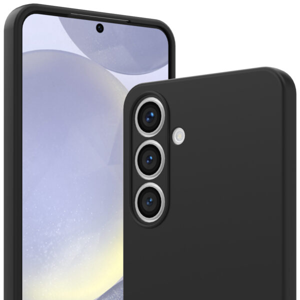 Samsung Galaxy S24 siliconen telefoonhoesje met zachte binnenkant zwart (2)