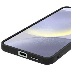Samsung Galaxy S24 siliconen telefoonhoesje met zachte binnenkant zwart (3)