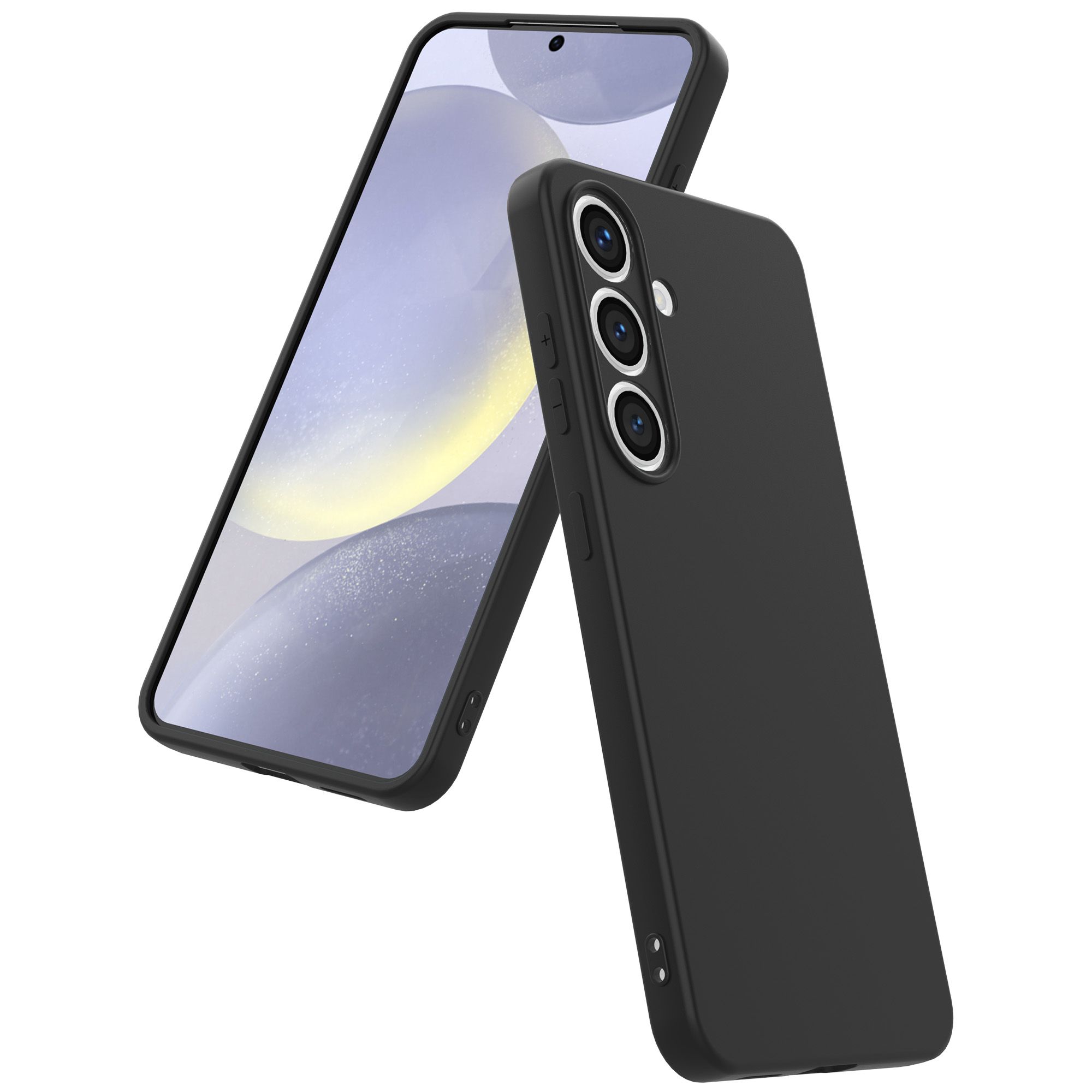 Samsung Galaxy S24 siliconen telefoonhoesje met zachte binnenkant zwart (4)