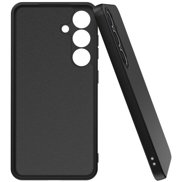Samsung Galaxy S24 siliconen telefoonhoesje met zachte binnenkant zwart (5)