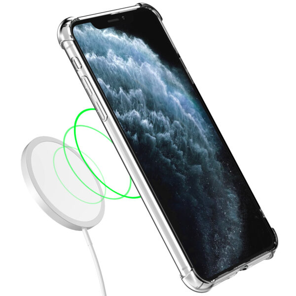 iPhone 11 Pro Max siliconen telefoonhoesje met stootrand transparant (4)