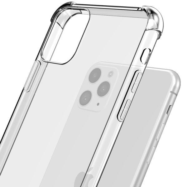 iPhone 11 Pro Max siliconen telefoonhoesje met stootrand transparant (6)