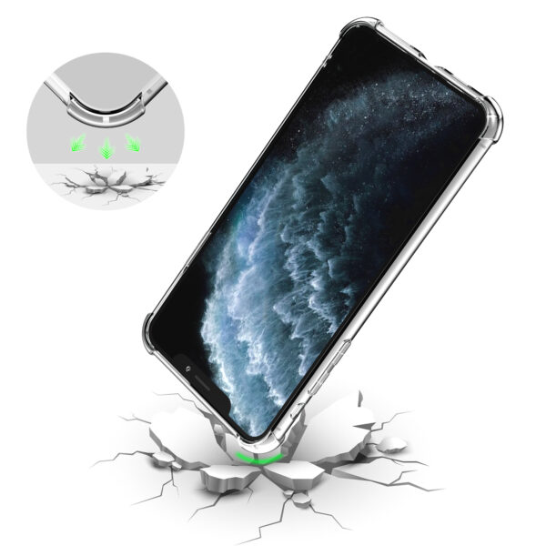 iPhone 11 Pro Max siliconen telefoonhoesje met stootrand transparant (7)