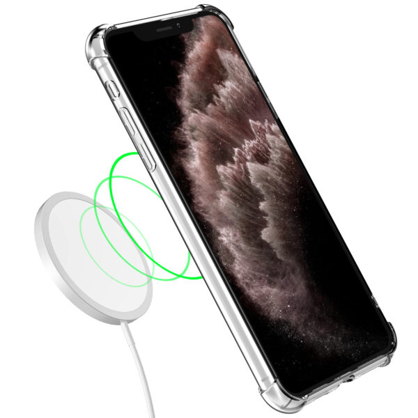 iPhone 11 Pro siliconen telefoonhoesje met stootrand transparant (4)