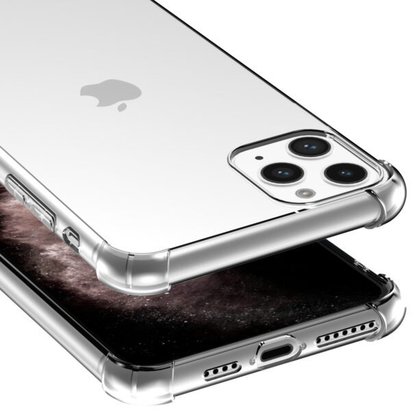iPhone 11 Pro siliconen telefoonhoesje met stootrand transparant (5)