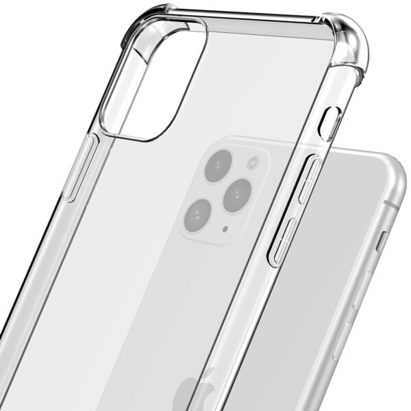 iPhone 11 Pro siliconen telefoonhoesje met stootrand transparant (6)