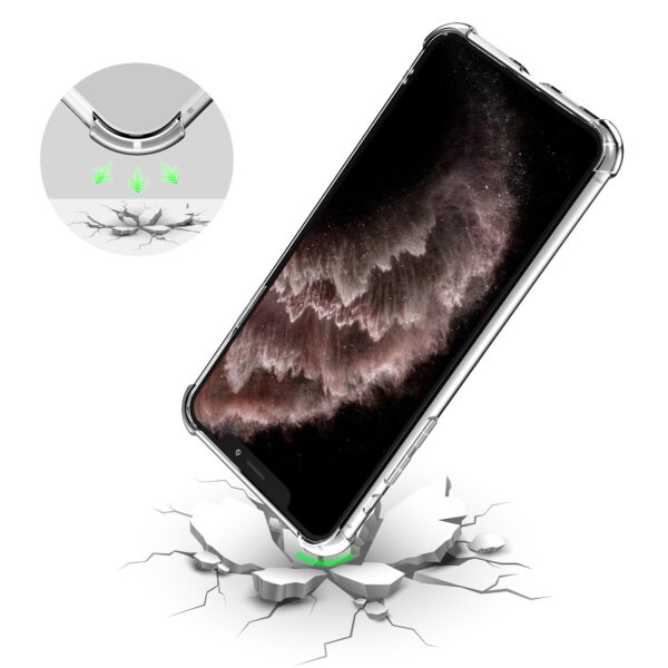 iPhone 11 Pro siliconen telefoonhoesje met stootrand transparant (7)