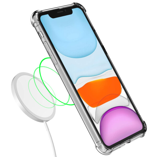 iPhone 11 telefoonhoesje met pasjeshouder transparant (3)