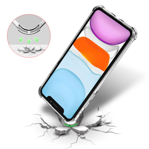 iPhone 11 telefoonhoesje met pasjeshouder transparant (5)