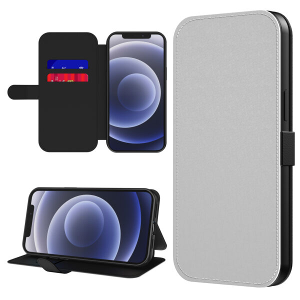 iPhone 12 Mini sublimatie leren klaphoesje met pasjeshouder (1)