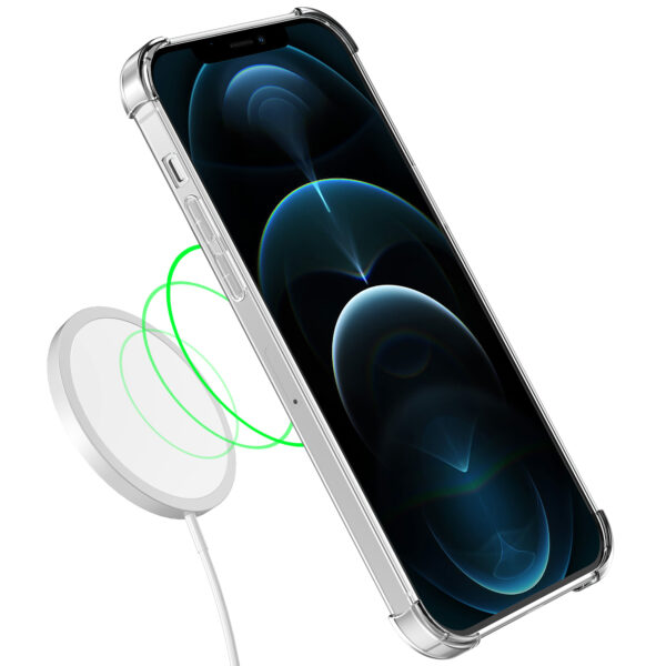 iPhone 12 Pro siliconen telefoonhoesje met stootrand transparant (3)