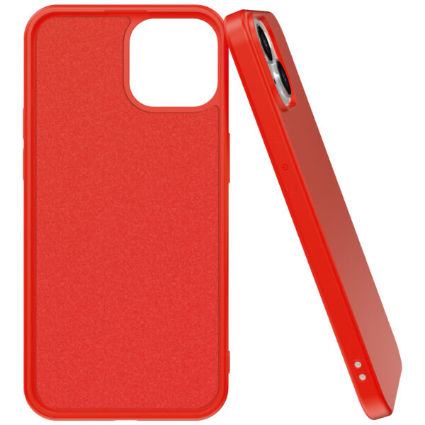 iPhone 15 Plus siliconen telefoonhoesje met zachte binnenkant rood (5)