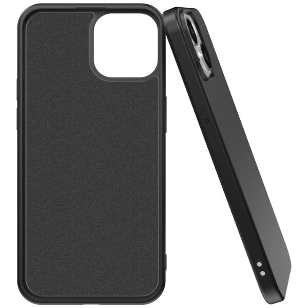 iPhone 15 Plus siliconen telefoonhoesje met zachte binnenkant zwart (5)