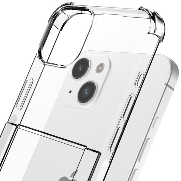 iPhone 15 Plus telefoonhoesje transparant met pasjeshouder en stootrand (4)
