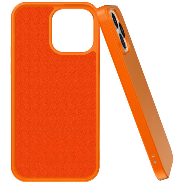 iPhone 15 Pro Max siliconen telefoonhoesje met zachte binnenkant oranje (5)