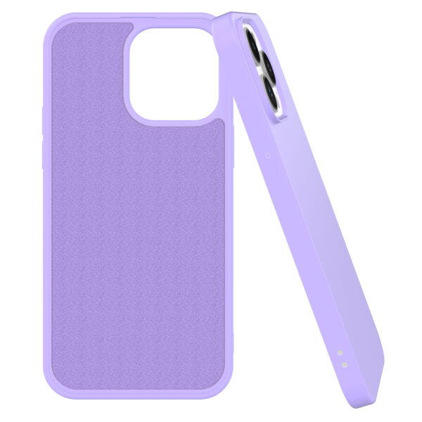 iPhone 15 Pro Max siliconen telefoonhoesje met zachte binnenkant paars (5)