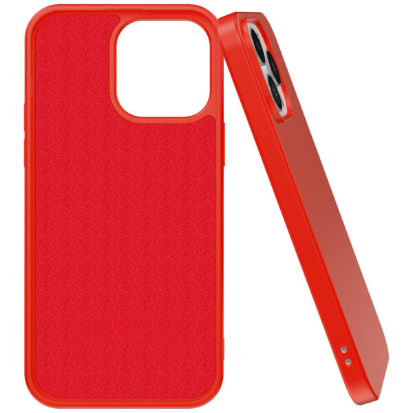 iPhone 15 Pro Max siliconen telefoonhoesje met zachte binnenkant rood (5)