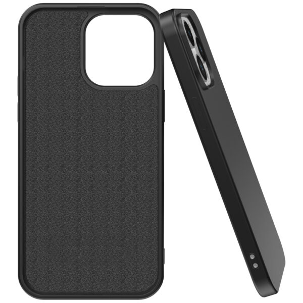 iPhone 15 Pro Max siliconen telefoonhoesje met zachte binnenkant zwart (5)