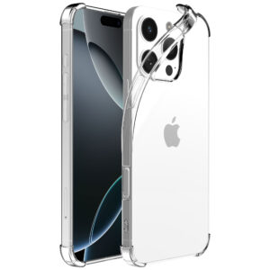 iPhone 16 Pro Max siliconen telefoonhoesje met stootrand transparant (1)