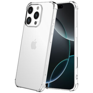 iPhone 16 Pro Max siliconen telefoonhoesje met stootrand transparant (2)