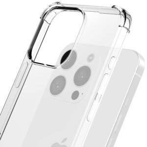 iPhone 16 Pro Max siliconen telefoonhoesje met stootrand transparant (6)